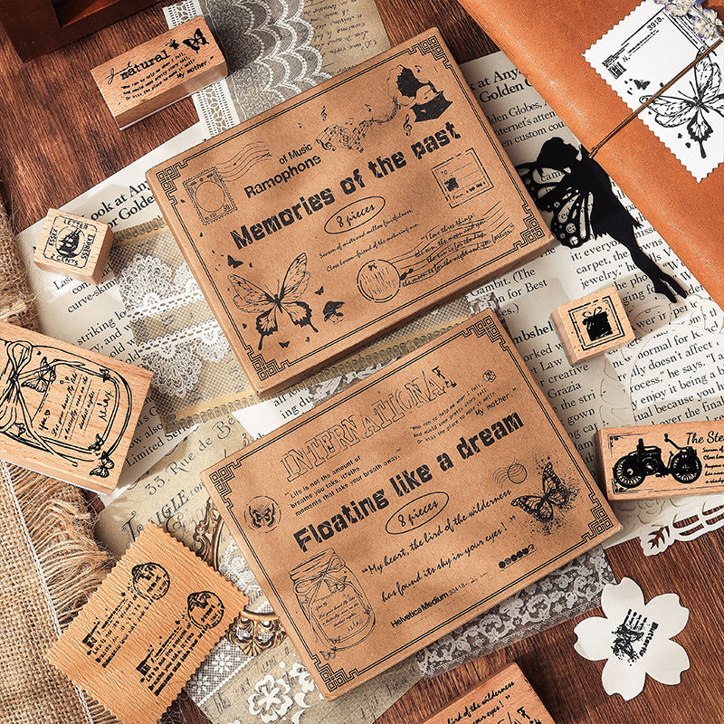 Wooden stamp (8 pcs/box)