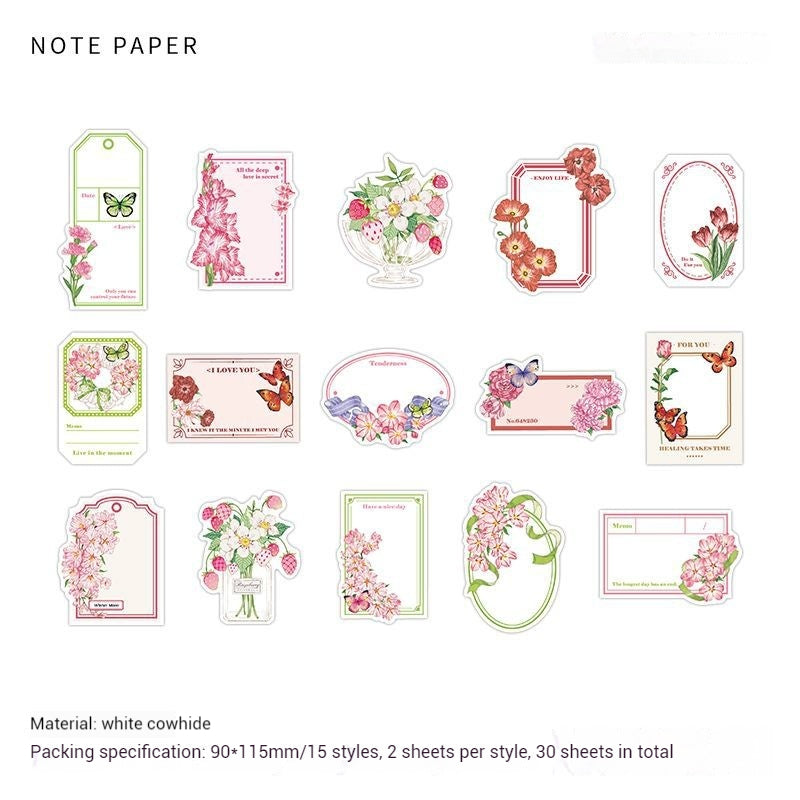 Journal paper packs (Butterfly Love Flower)