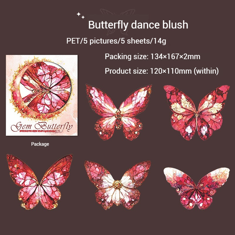 Journal sticker packs （Gem Butterfly Series）