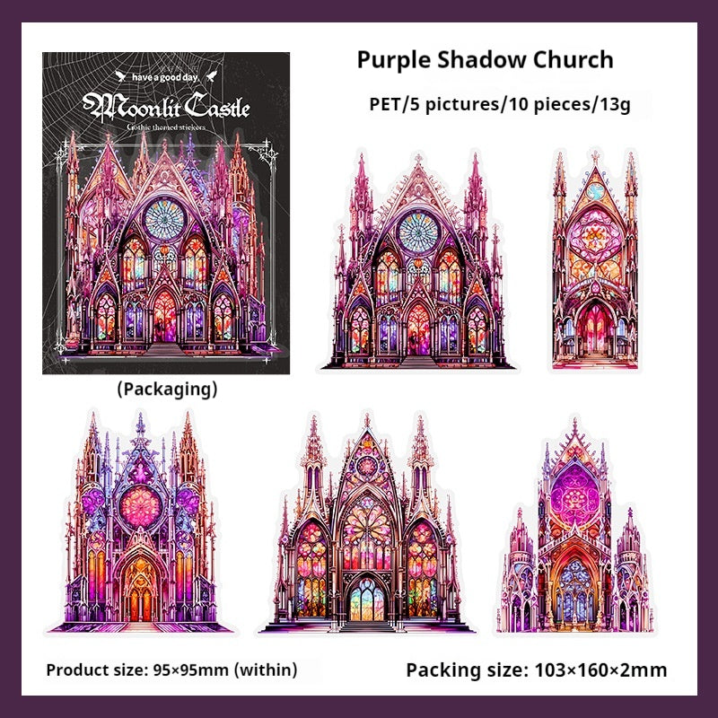 Journal sticker packs (Gothic themed castle stickers)