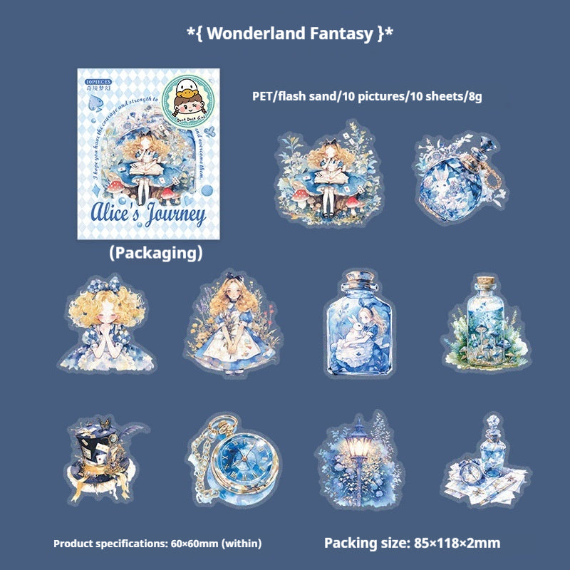 Journal sticker packs (Alice's Journey)