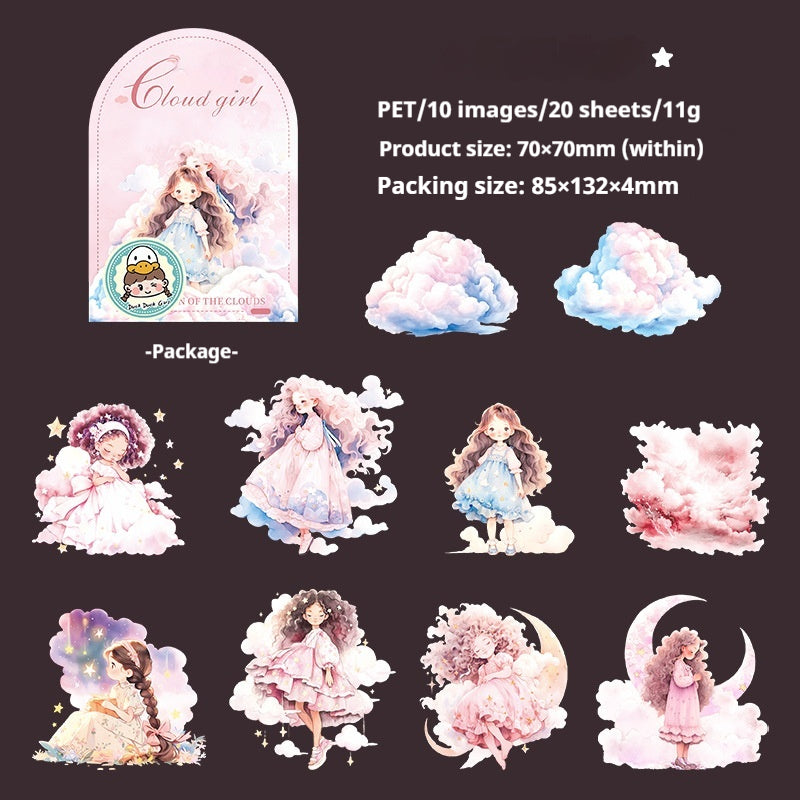 Journal sticker packs (Cloud Girl)