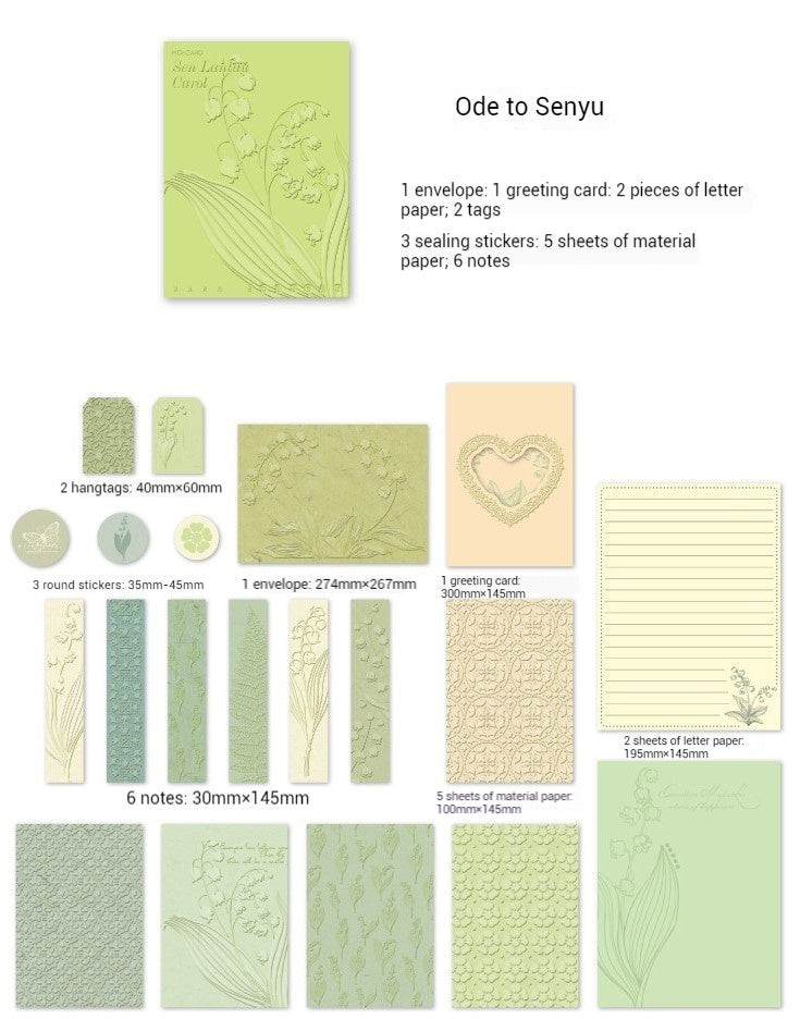 Journal paper packs (Envelope Greeting Card Bookmark)