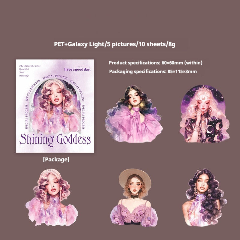 Journal sticker packs (Shining Goddess)