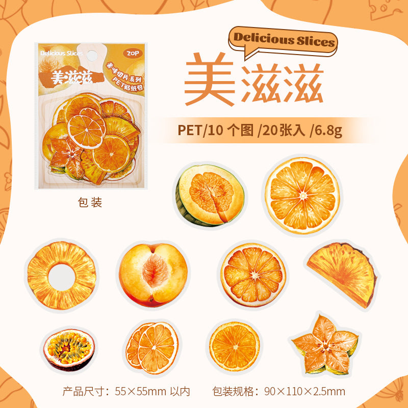 Journal PET sticker packs (Fruit) 20pcs/pack