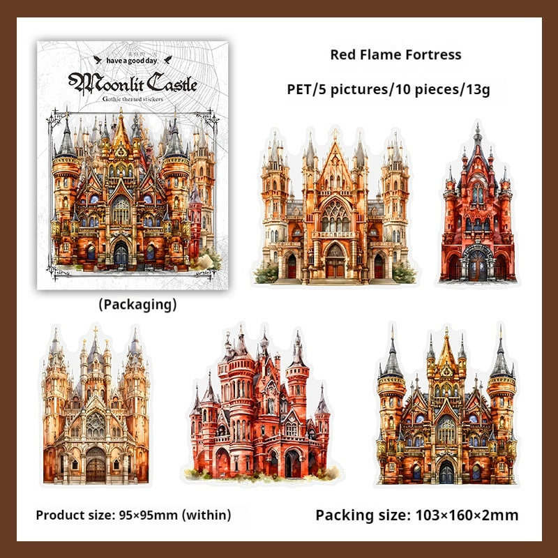 Journal sticker packs (Gothic themed castle stickers)