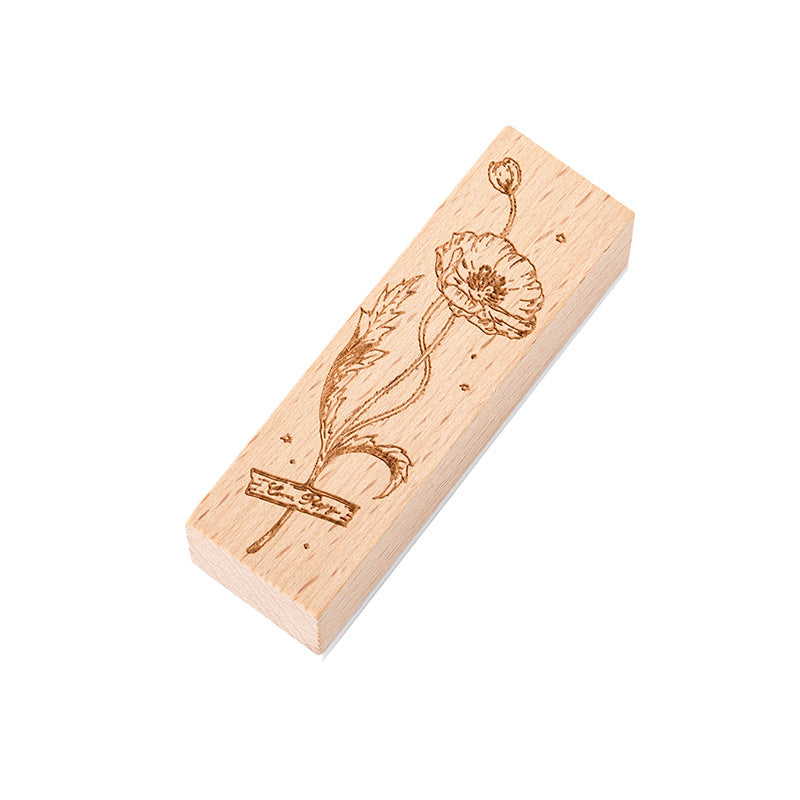 Wooden seal （flower）