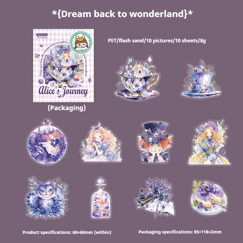 Journal sticker packs (Alice's Journey)