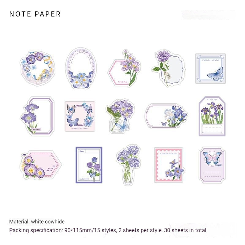 Journal paper packs (Butterfly Love Flower)