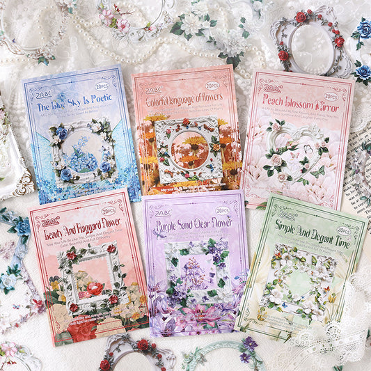 Journal sticker packs (flower frame）