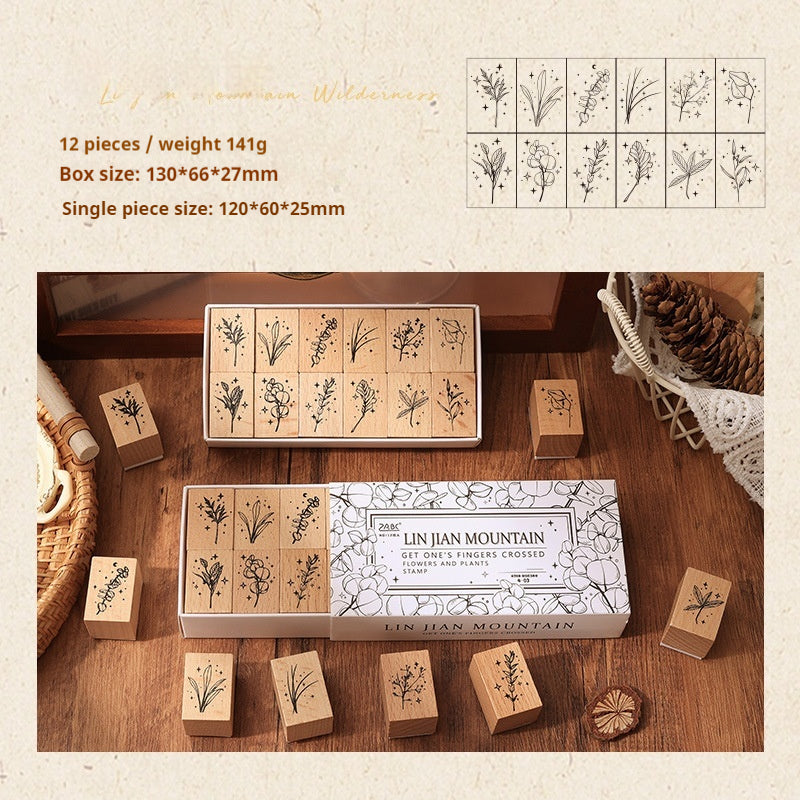 Wooden stamp (12pcs/box)