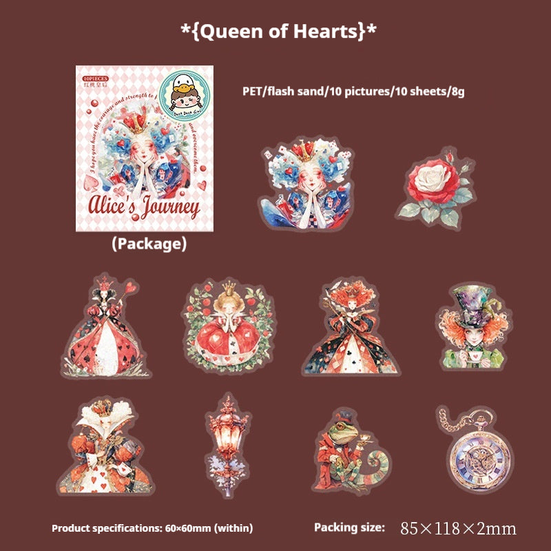 Journal sticker packs (Alice's Journey)