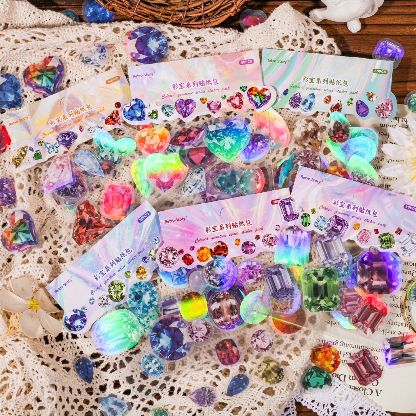 Journal sticker packs (Gem Theme)