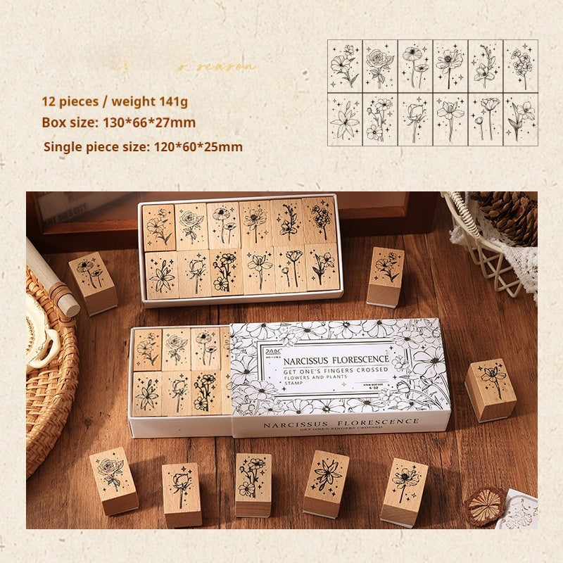 Wooden stamp (12pcs/box)