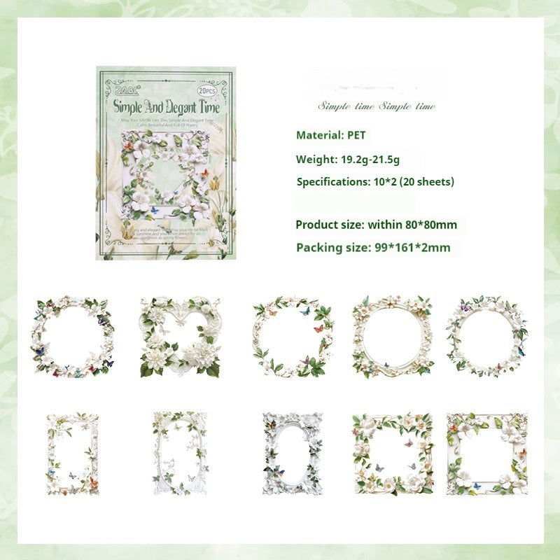 Journal sticker packs (flower frame）