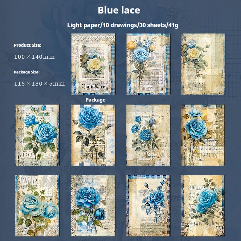 Journal Paper Packs (Plaid lace series）