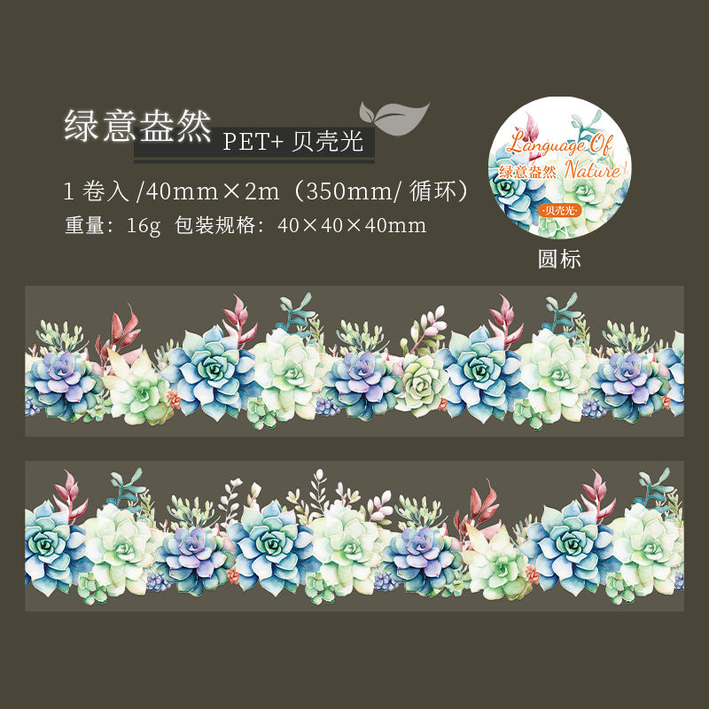 Journal PET tape (Plant) 2.8m/roll