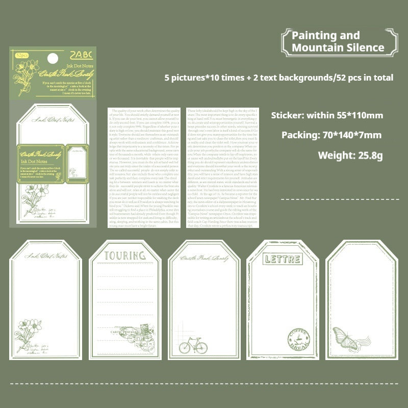 Journal note paper packs