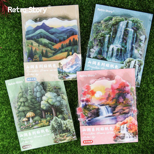 Journal sticker packs (Mountain theme）