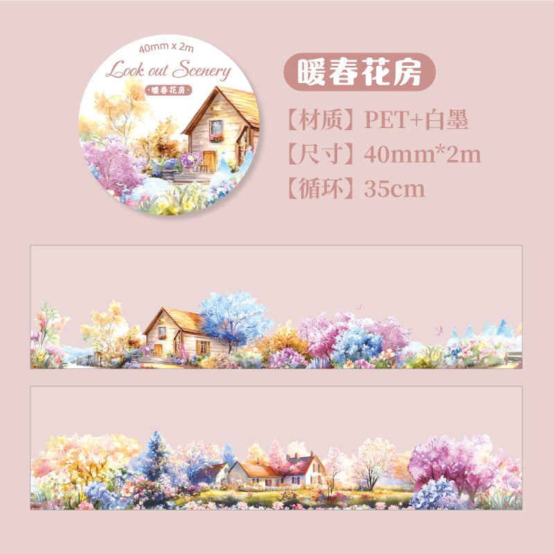 Journal PET tape (Four Seasons Scenery) 40mm*2m/roll