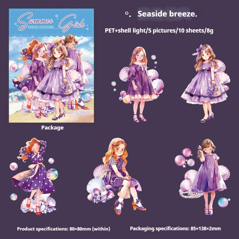 Journal Sticker Packs (summer girl）