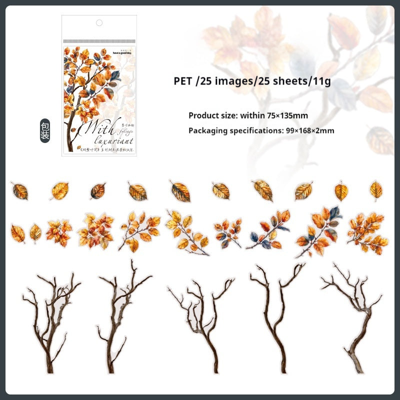 Journal sticker packs (Tree branches and leaves)