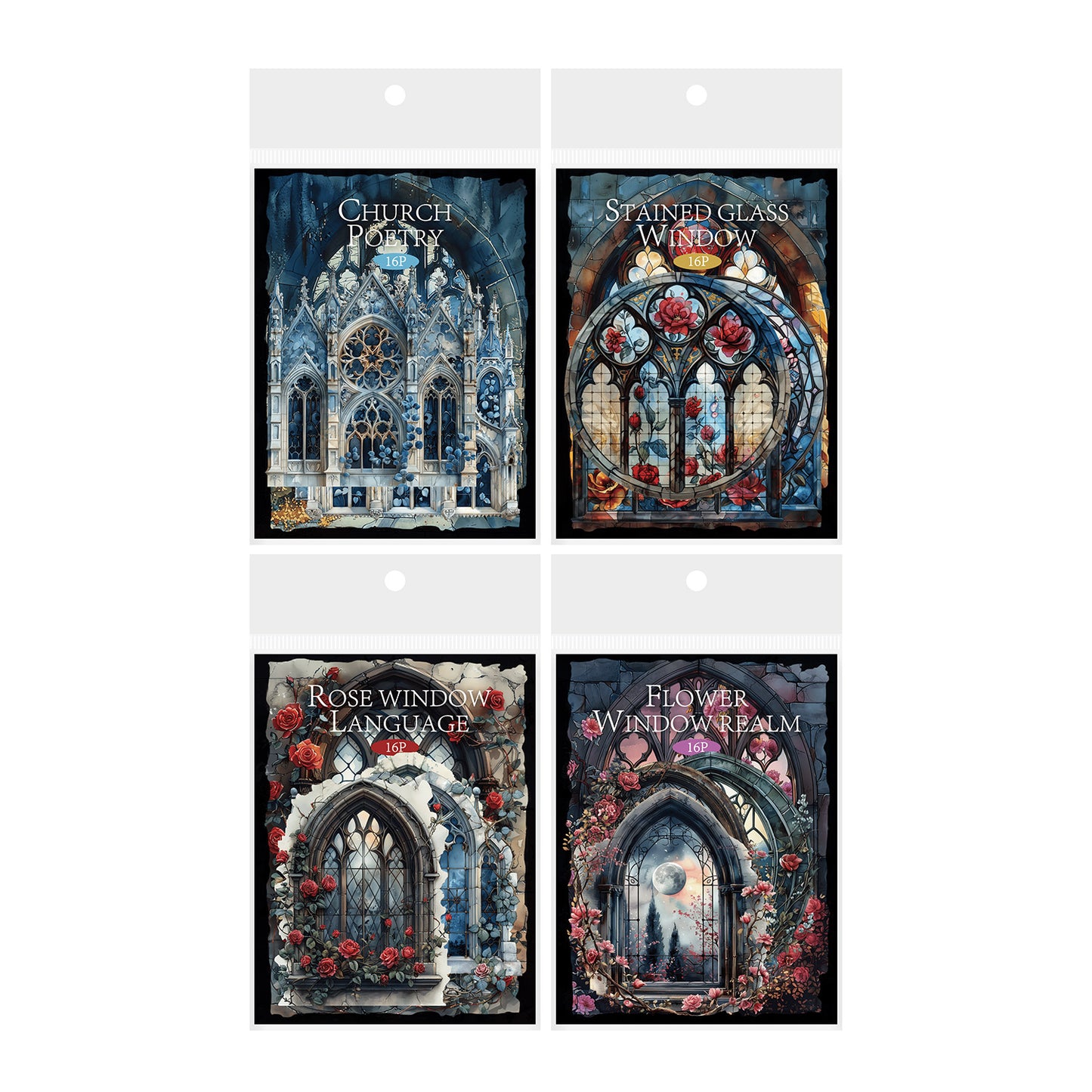 Journal Sticker Pack (Forest Series--Window of the Temple)