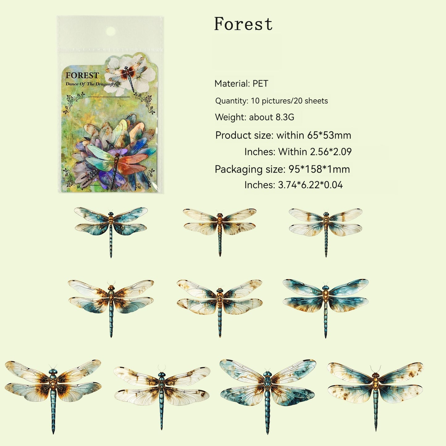 Journal Pet Sticker (Dragonfly Dance Series）