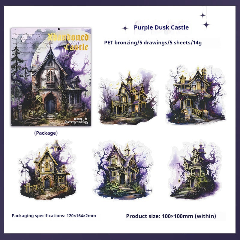 Journal Sticker Pack(Gothic Dark Castle Series）