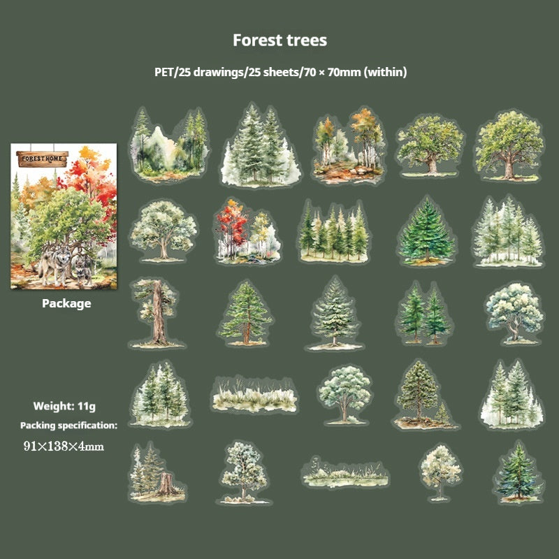 Journal sticker packs (Forest Animals Theme）