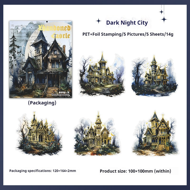 Journal Sticker Pack(Gothic Dark Castle Series）