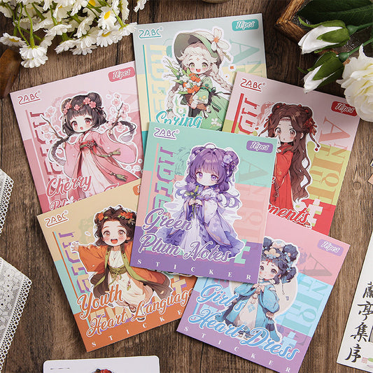 Journal sticker packs (Ancient style girl)