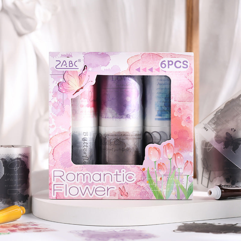 Journal Matte PET Tape (Blooming）6 rolls/box (2 meters/roll)