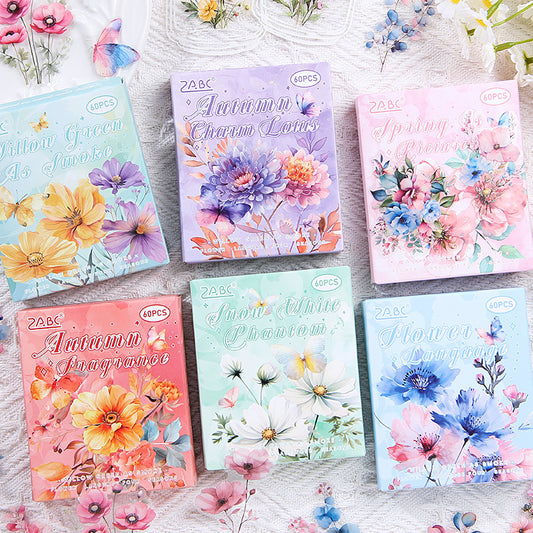 Journal sticker packs (flower) 60pcs/pack