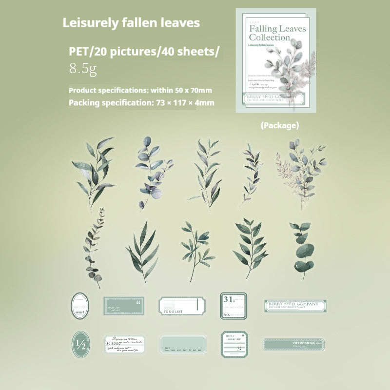 Journal sticker packs (fallen leaves)