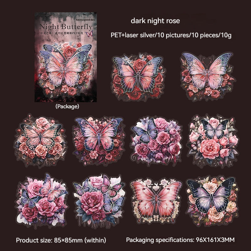 Night Butterfly Sticker Pack