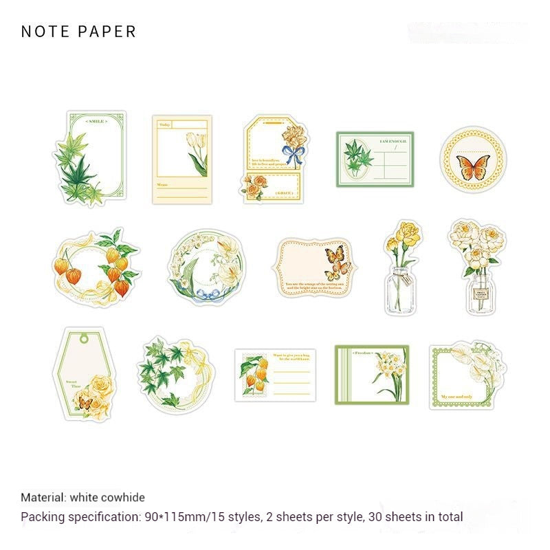 Journal paper packs (Butterfly Love Flower)