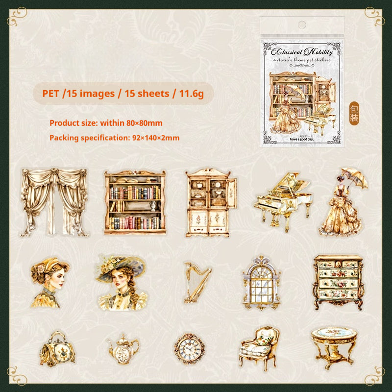 Journal sticker packs (Victorian style)