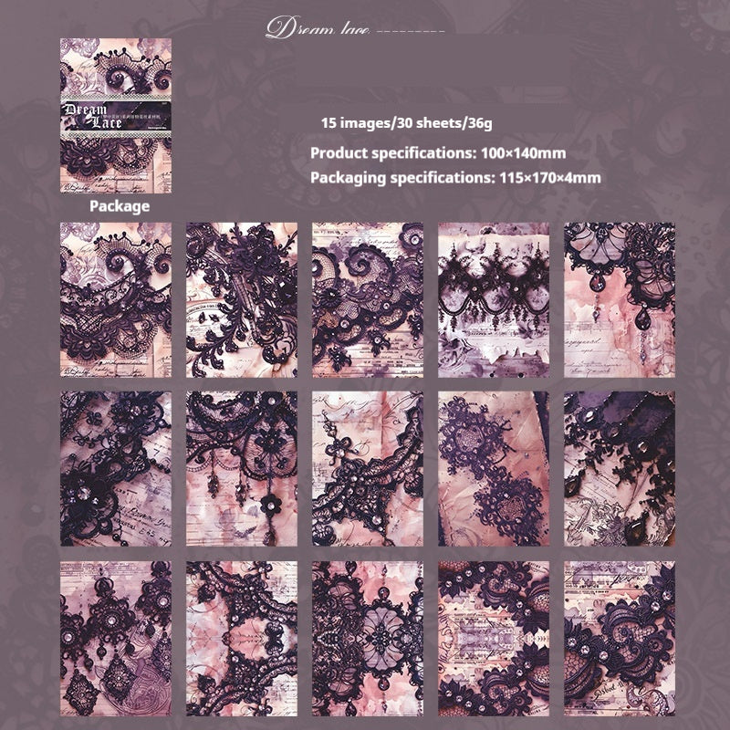 Journal paper packs (Gothic lace)