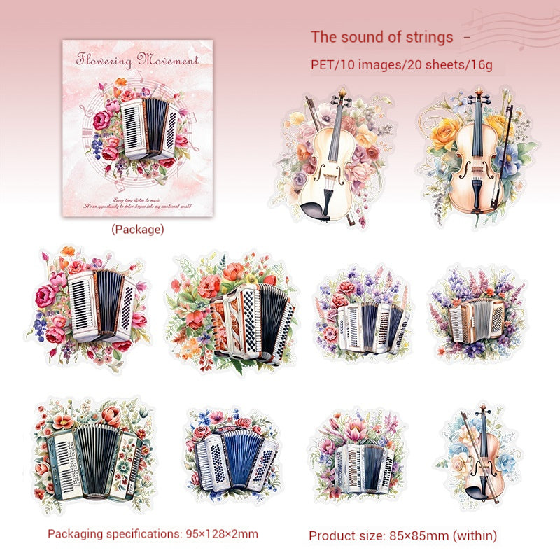 Journal sticker packs (Musical Instruments）