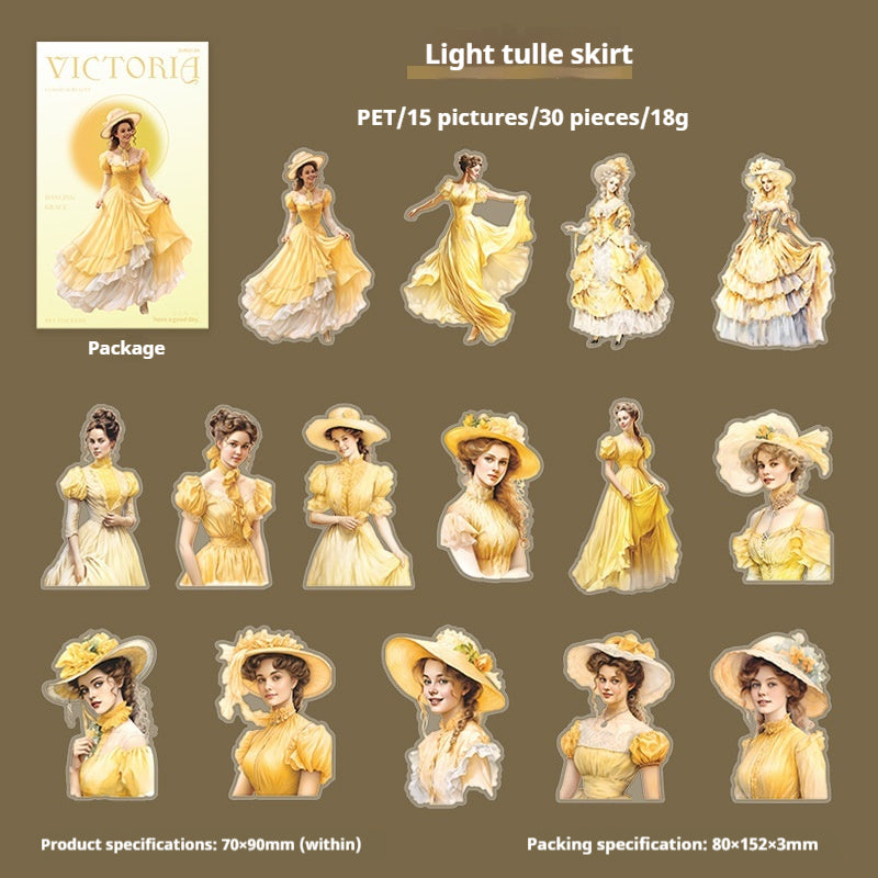 Journal sticker packs (victorian figures）