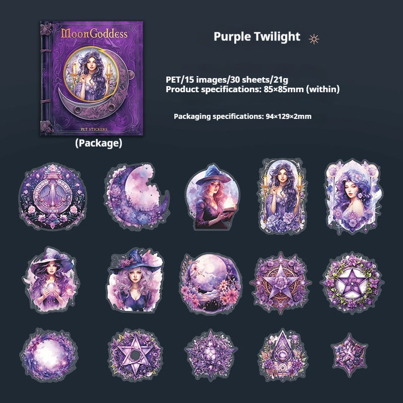 Journal sticker packs (moon goddess）