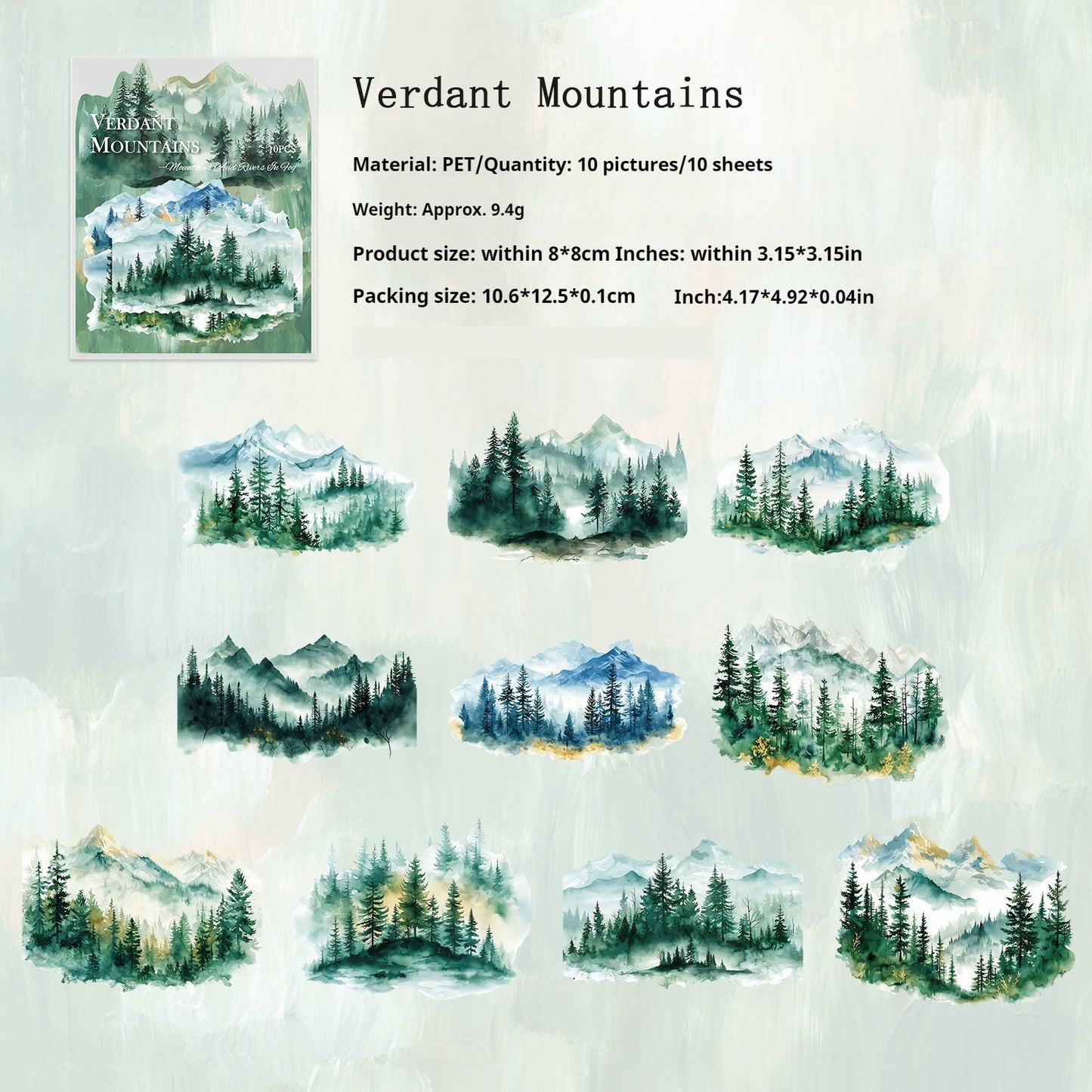 Journal sticker packs (Mountains Series)