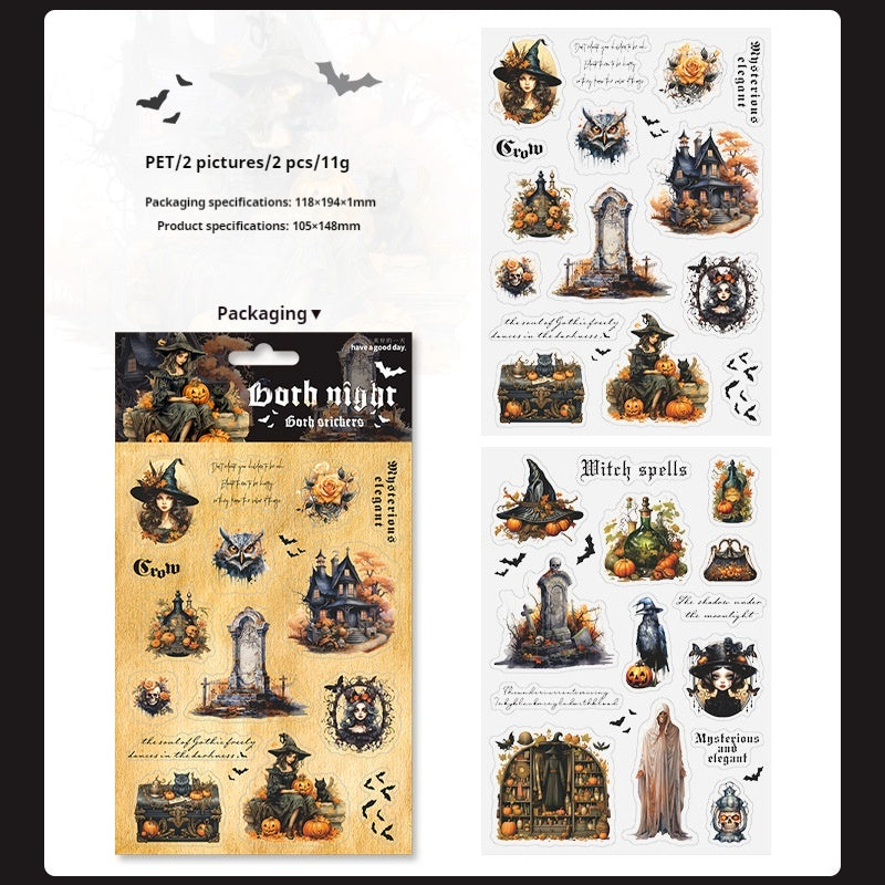 Journal sticker packs (Gothic Night）