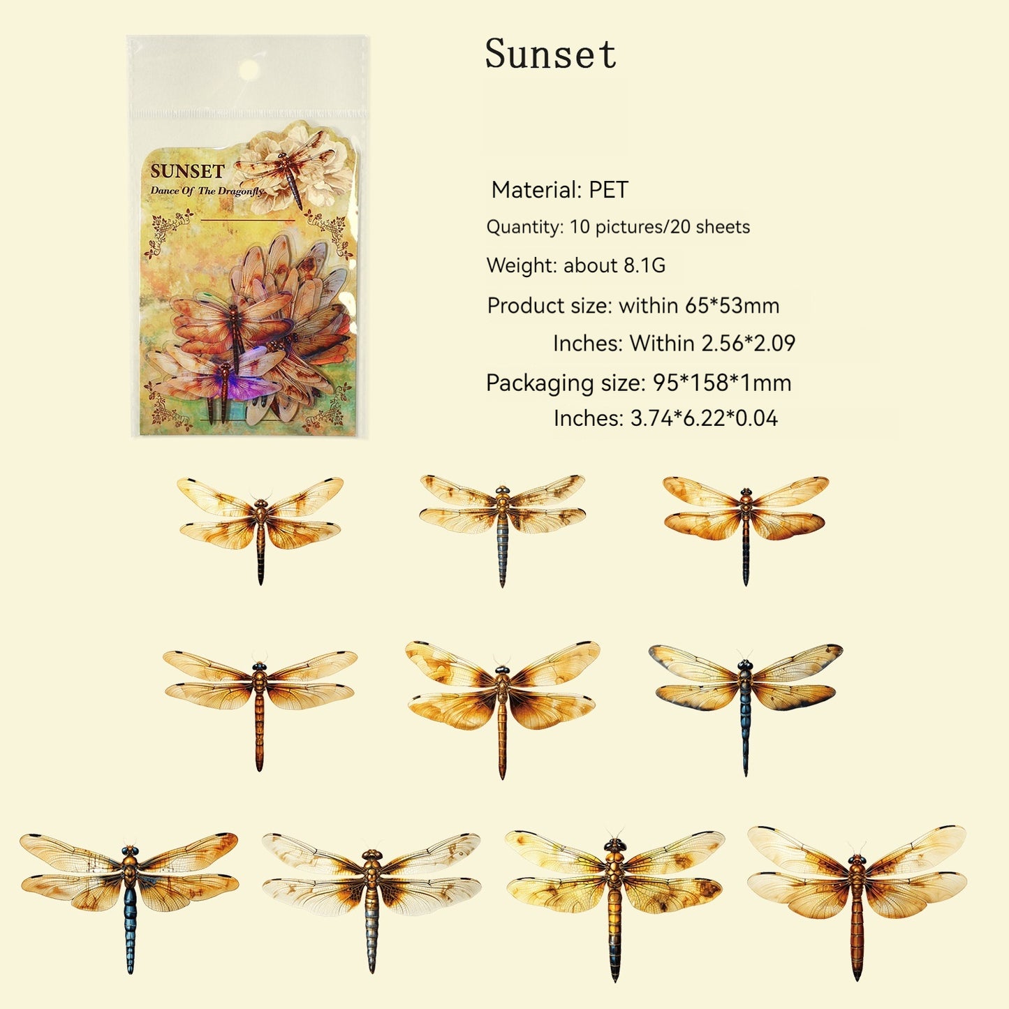 Journal Pet Sticker (Dragonfly Dance Series）