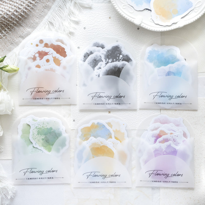 Journal sticker packs (Watercolor printing）