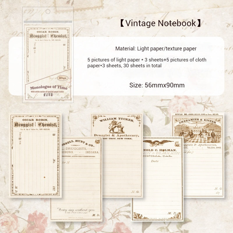 Journal paper packs (Retro Note Paper）