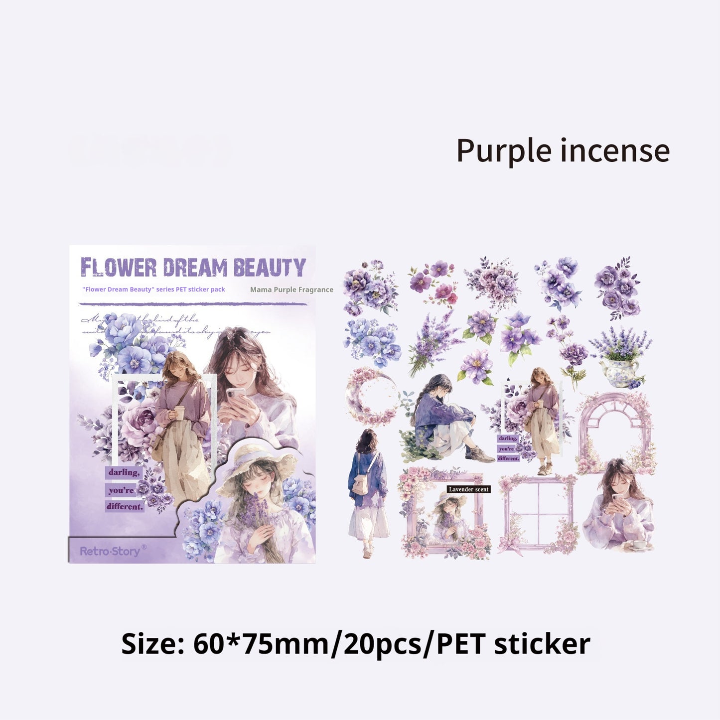 Journal sticker packs (Figures and Flowers)