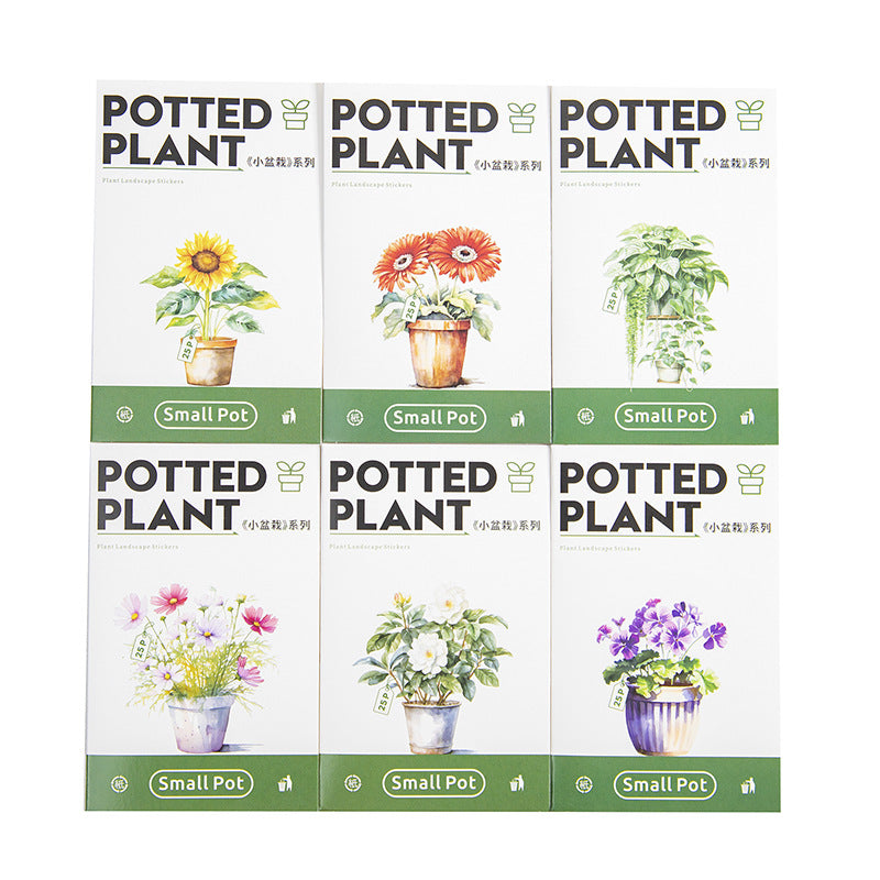 Journal sticker packs (Potted plants)