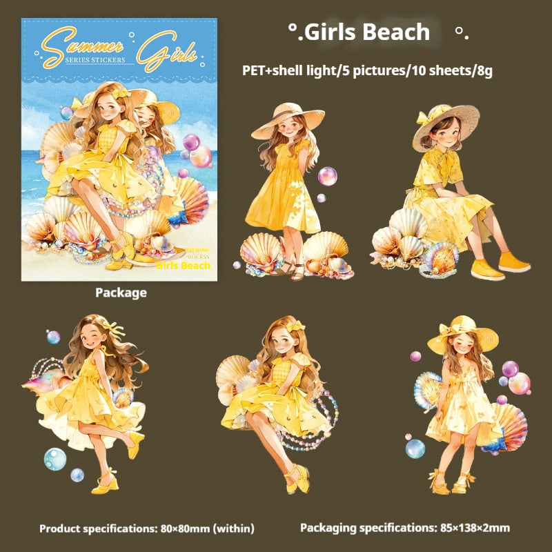 Journal Sticker Packs (summer girl）